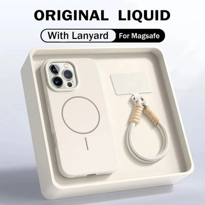 Matte Case with Wrist Strap for iPhone, Colorful Lanyard