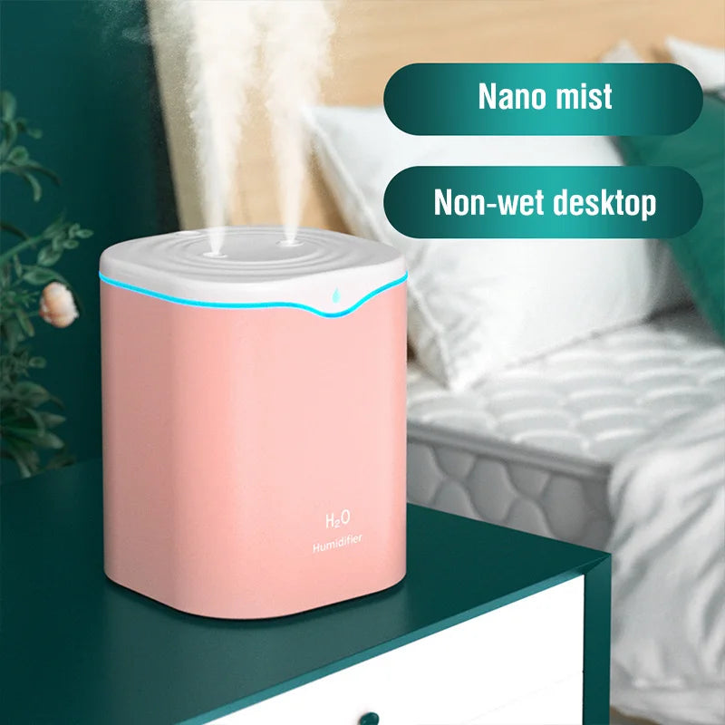 Air Humidifier Double Spray Port Essential Oil Aromatherapy