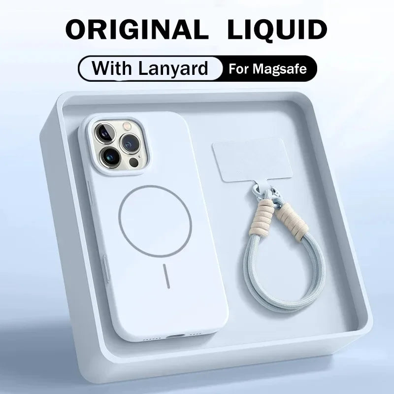 Matte Case with Wrist Strap for iPhone, Colorful Lanyard