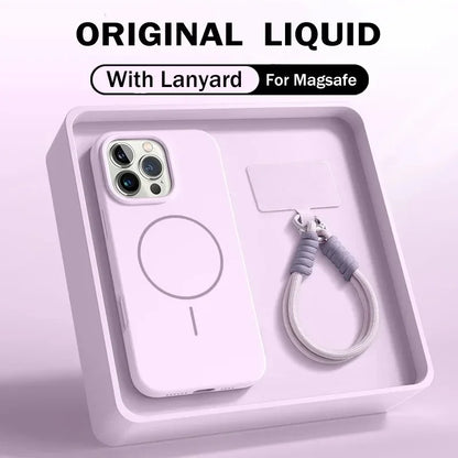 Matte Case with Wrist Strap for iPhone, Colorful Lanyard