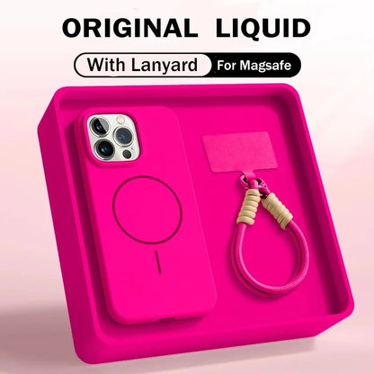 Matte Case with Wrist Strap for iPhone, Colorful Lanyard