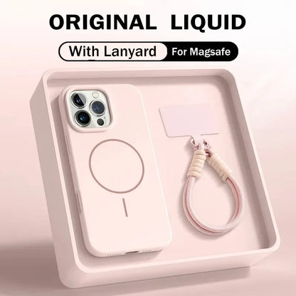 Matte Case with Wrist Strap for iPhone, Colorful Lanyard
